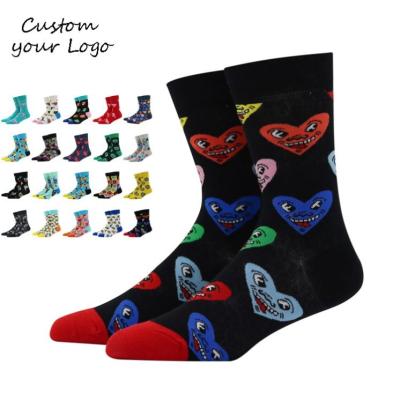 China 2021 Sporty Autumn And Winter Women's tube cotton jars cartoon heart alien jars trend crew socks for sale