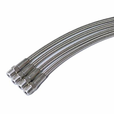 China Chemical Pipeline Use Clamp Braided Stainless Steel Hose Corrugated Metal Flexible Hose for sale