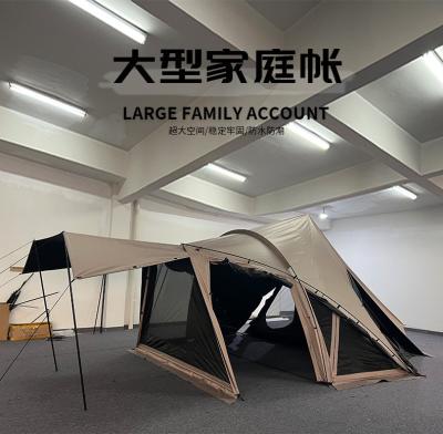 China Shell Tunnel Family Camping Tent One Bedroom Pyramid Four Season for sale