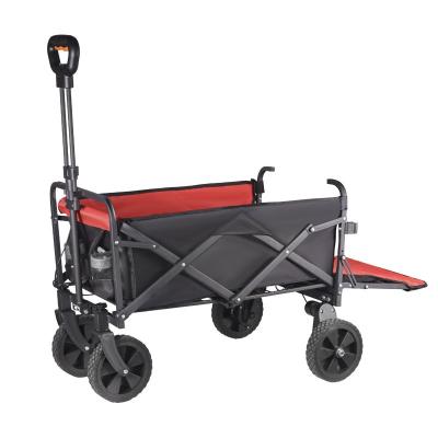 China Remote Control Electric Folding Wagon Outdoor Push Pull Cart 230L for sale