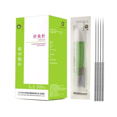 China Body Zhongyan Taihe Medical Painless Intradermal Disposable Acupuncture 500pcs Sterile Needles For Single Use for sale