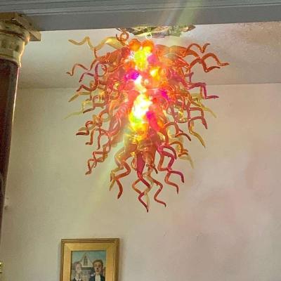 China 100% Handmade Blown Glass Ceiling Light Kids Room Decoration Colorful Designs With LED Bulbs for sale