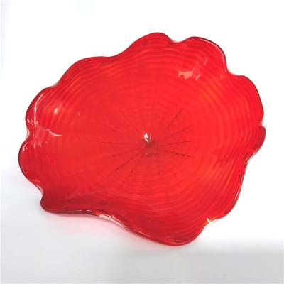 China 100% Handmade Living Room Red Colored Blown Glass Wall Indoor Outdoor Mounted Lights for sale