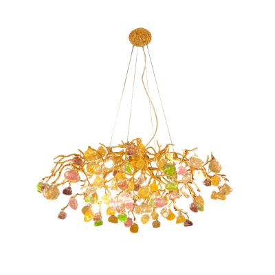 China Modern Home Decor Pendant Lamp Living Room Bedroom Villa Lobby Chandelier Tree Branch Crystal Latest Design for sale