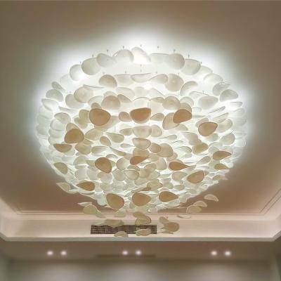 China Newest Modern Indoor Light Wedding Modern Flat Shape Modern Murano Glass LED Pendant for sale