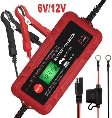 China 6V 12V 2A 4A Automatic Lead Acid Battery Charger Built-in Battery Charger for sale