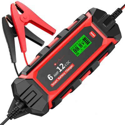 China BT02-Z6.0A-P1R 100W 12V 6A 3-150Ah Automatic Lead Acid Built-in Battery Charger for sale