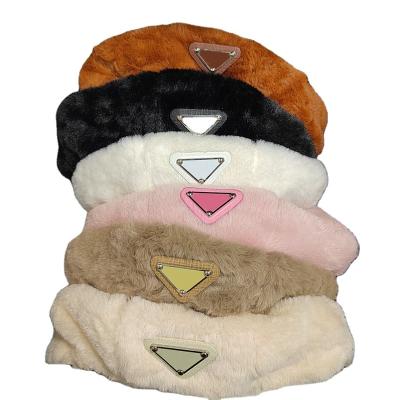 China New fashion image style furry luxury beret hat for famous women french style brands designer berets women other hats and hats wholesale for sale