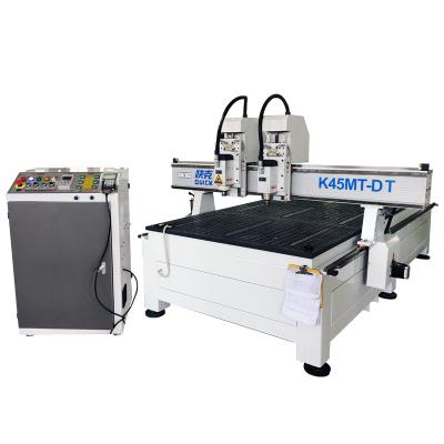 China Building Material Shops Best Price 1325 Dual Head Machine CNC Router Woodworking Woodworking For Door for sale