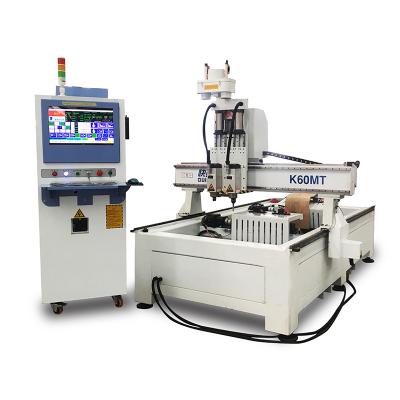 China Building Material Shops K60MT High Rigidity Chair Machine CNC Router Vacuum Back Table With 7.5kw Pump Yaskawa Servo Syntec 0-24000rpm 7.5kw Inovance for sale