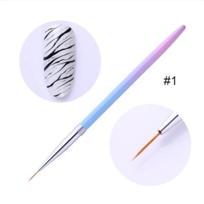 China Beauty Painting Tools Beauty Nail Art Brush High Quality Nail Use Brush Bi-directional Nail Polish Brush for sale