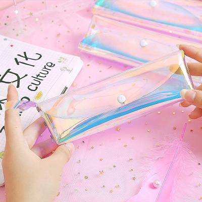 China Fashion Instagram Hot Selling Transparent Shiny Colorful For Brush Bag for sale