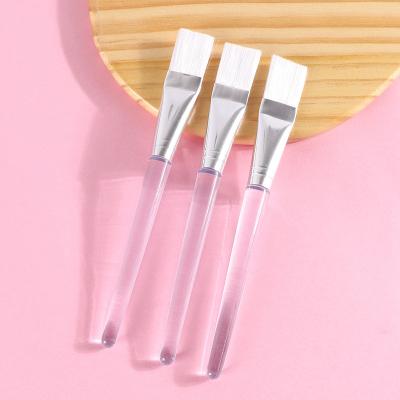 China New Facial Tools Clay Mask Brush Customized White Transparent Flat Brush Beauty for sale