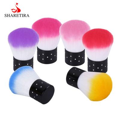 China NAIL Private Label OEM Powder Solvent Cleaning Tool Nail Brush Cleaner Acrylic Nail Dust Brush for sale