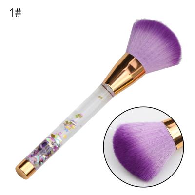 China 2020 Nail Crystal Soft Large Acrylic Fluid Polish Makeup Brush Nail Tools Cleaning Dust Nail Art Brush for sale