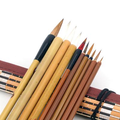 China Chinese Painting Brush Watercolor Calligraphy Writing Brush Reading Brushes Painting Drawing Brushes 10pcs-set for sale