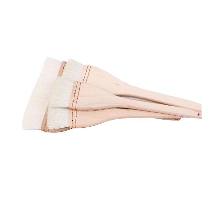 China Hakes Paint Pure Goat Hair Woolen Hair Wooden Handle Brush White Hake Brush 1# for sale