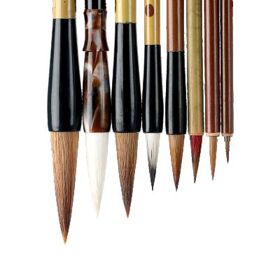 China Maker Goat Hair Calligraphy Painting Brush Writing Pen 8 Pcs Chinese Ink Painting Brushes for Professional Calligraphy and Painting for sale