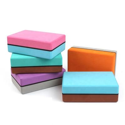 China Eco-friendly High Density Foam Eva Yoga Block Eco Friendly Non Slip Odorless Yoga Mat Block 2 Pcs Yoga Block Brick Fitness Workout Set for sale