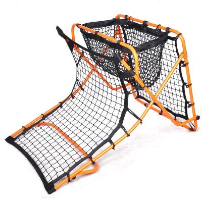 China Pass and Receive Football Training Double Sided Bounce Net Football Net Easy Pass Shooting Ground Ball Training Collect Adults Children Football Rebounder Net for sale