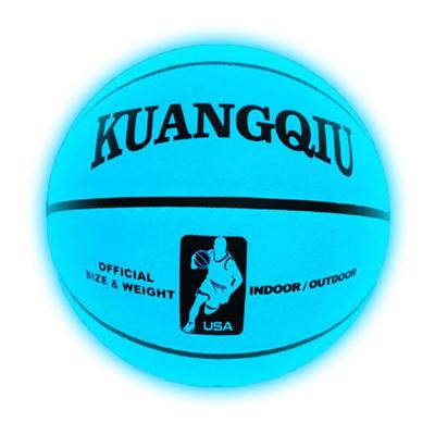 China PU Glow In The Dark Hygroscopic Reflective Holographic Basketball Ball Full Size #7 Basketball Streetball For Night Party Gift for sale