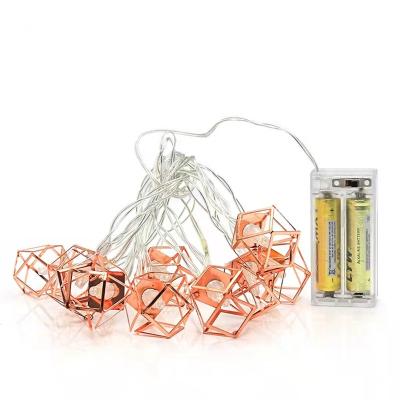 China Christmas Festival Holiday Decoration New Arrival Best Seller LED String Light With Hallow Metal Art Ornament For Christmas Festival Holiday Decoration AA Battery for sale