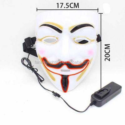 China Halloween Halloween Hot Neon Mask LED Light Up Mask Purge Mask for sale