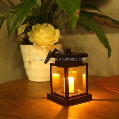 China 2022 New Arrival LED Solar Light Solar Garden Lantern Lights Hanging Candle Light for Outdoor Christmas Patio Garden Decoration for sale