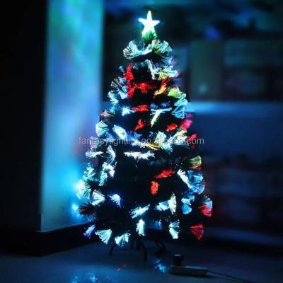 China New Design Various Sizes Fiber Wholesale Indoor And Outdoor Christmas Decoration Colorful Outdoor Flashing Artificial Led Christmas Tree for sale