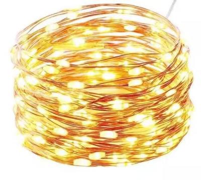 China Hot Vendor LED 10m 100LEDs Copper Wire String Christmas Light Electric Fairy Lights For Xmas Wedding Holiday Party Decor Adapter 8 Functions for sale