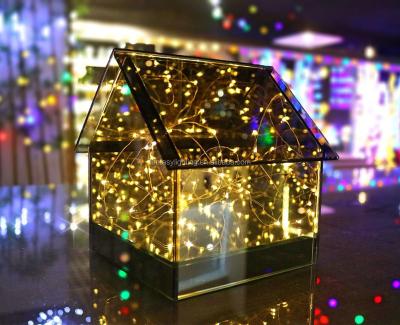 China Christmas New Year Holiday Decor New Arrival LED Bedroom Glass Night Light With Copper Wire String Light For Christmas New Year Holiday Decor AA Battery for sale