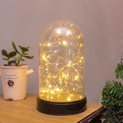 China Plastic LED Indoor and Outdoor Lit Dome Bell Star and Battery Operated Snowman Copper Wire Light Table Lamp Christmas Decorative Light for sale