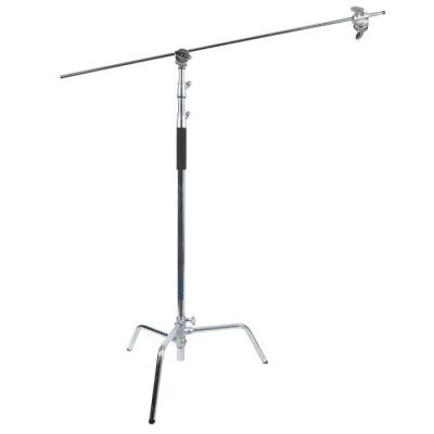 China Waterproof/Shockproof Heavy Duty Photography Stainless Steel C Bracket Light Stand On Tortoise Base With Grip Arm And Head For Photo Studio Video Lighting for sale