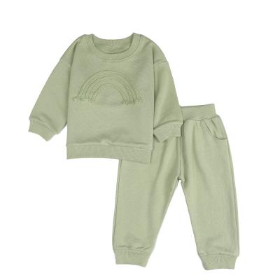 China 2021 Wholesale Girls Anti-Shrink 2 Pieces Set Kids Sweatsuits Boys Girls Comfortable Tracksuit for sale