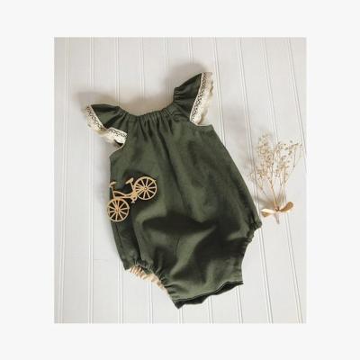 China Wholesale Price Factory Wholesale Price Breathable Washable Simple Empty Overalls Girls' Lovely Organic Cotton Rompers for sale