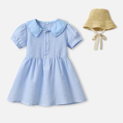 China 2022 Summer New Design Washable Clothes Toddler Baby Dresses Children Girl Kids Cotton Dresses For Girls European Style for sale