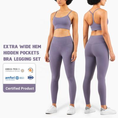 China ACTIVE STRETCH Women Yoga Set Breathable Quick Dry Seamless Sport Workout Fitness Sets for sale