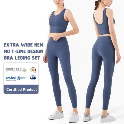 China ACTIVE STRETCH Sportswear Wholesale OEM Size Legging and Sports Bra Top Set Custom Fitness Women Sports Wear for sale