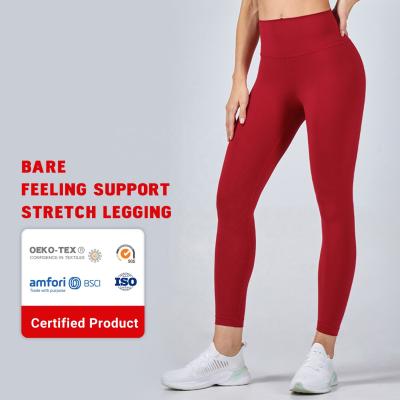 China Antibacterial Solid Warm Butt Lift Women's Seamless Yoga High Waist Workout Fitness Leggings for sale