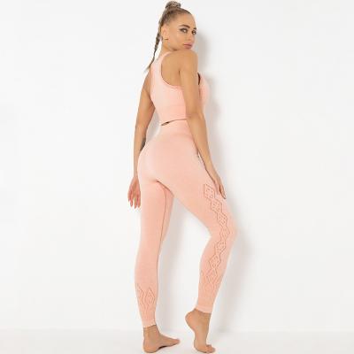 China New ACTIVE STRETCH Style 2 Price Yoga Set Sports Shorts Guys Long Sleeve Women Crop Top Sweaters Fashion Collar Pink For Wholesale for sale