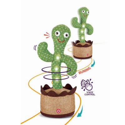 China Run and Go 2022 New Stuffed and Talking Cactus Dancing Toy Plush Toys Run and Go with 120 Songs for sale