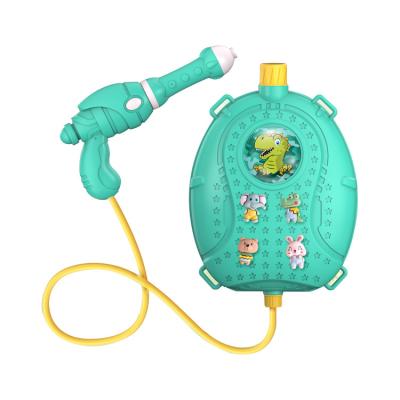 China Water Shooter Dinosaur DIY Design 3D Sticker Backpack Water Gun Toy For Dinosaur Park for sale