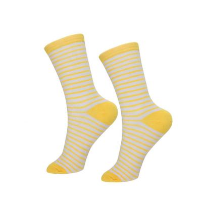 China OEM Designer Custom Crew Socks High Quality Funny Women's Socks Colorful Stripe Socks QUICK DRY for sale