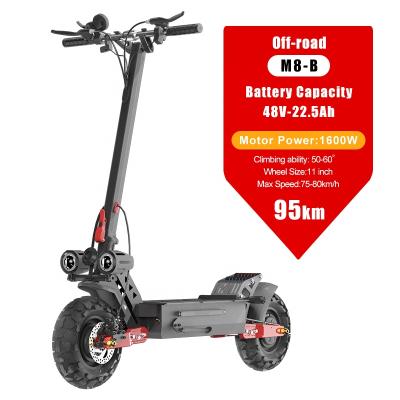 China European warehouse unisex 90km fast off road e-scooter folding adult electric scooter powerful 1600w motor double for sale