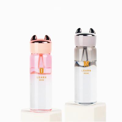 China Wholesale Viable Style High Quality Popular Modern Cute Cat Water Bottle Borosilicate Glass Borosilicate Glass for sale