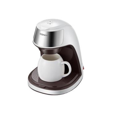 China Household Fashion KONKA Mini Coffee Machine 0.3L Water Tank Witch Ceramic Cup 450W Drip Coffee Machine For Home for sale