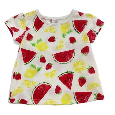 China Anti-Shrink Girls Tops New Spring and Summer candy color baby girls clothing tshirt baby girl for sale