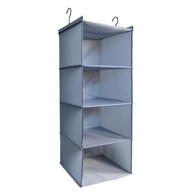 China Hot Selling Space Saving Closet Organizer Easy Mount Foldable Closet Wardrobe Storage Shelves Storage Bag for sale