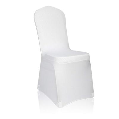 China Wholesale Durable Wedding Dining Decoration Elastic Polyester Spandex Chair Covers For Cheap Price for sale