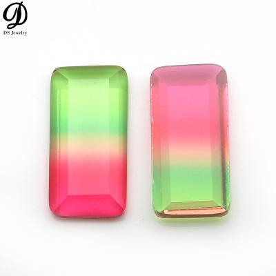 China Emerald Cut Synthetic Gemstone Glass Game or Color Fire Color Gemstones for sale